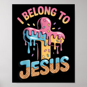 Ik hoor bij Jezus Kinderen Christelijke Ijs Drip B Poster