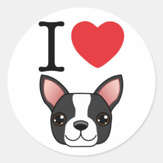 Ik hoor Boston Terriers Ronde Sticker