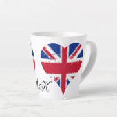Ik hoor Britse vlag Groot Brittannië Latte Mok (Rechterhoek)