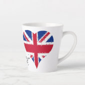 Ik hoor Britse vlag Groot Brittannië Latte Mok (Rechts)