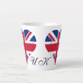 Ik hoor Britse vlag Groot Brittannië Latte Mok (Voorkant)