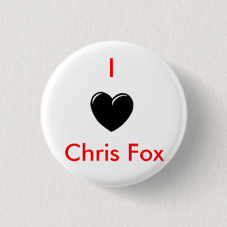 Ik hoor Chris Fox Button [White; Stijl 1]