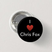Ik hoor Chris Fox Button [zwart] (Voorkant /achterkant)