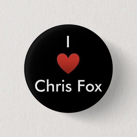 Ik hoor Chris Fox Button [zwart] (Voorkant)