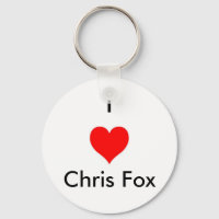Ik hoor Chris Fox Sleutelhanger [White; Style 2]