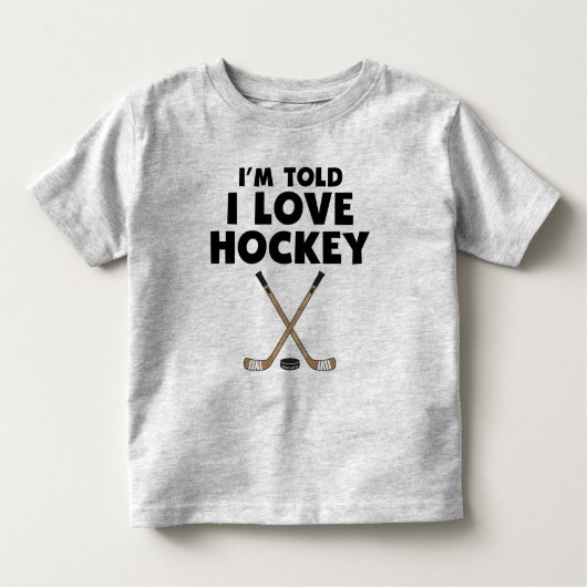 Ik Hoor Dat Ik van Hockey Houd Kinder Shirts (Voorkant)