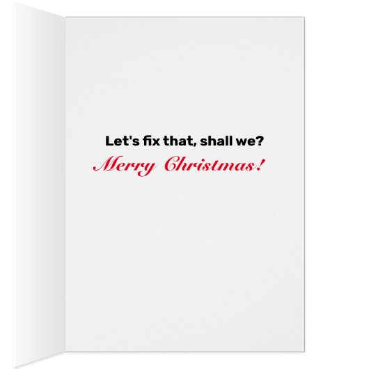 Ik hoor dat je niet stout bent geweest. Wenskaart (Binnen (Rechts))