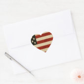 Ik hoor de Amerikaanse vlag Hart Sticker (Envelop)