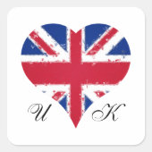 Ik hoor de Britse vlag Vierkante Sticker (Voorkant)