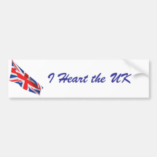Ik hoor de vlag van het Verenigd Koninkrijk/de vla Bumpersticker