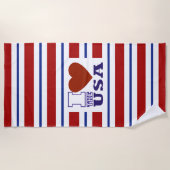 Ik hoor de VS - rood wit en blauw Strandlaken (Voorkant)