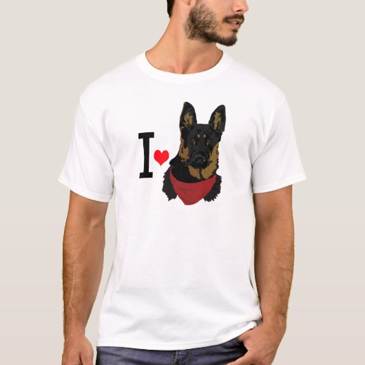 Ik hoor Duitse herder dat ik van Shepards hou T-shirt (Voorkant)