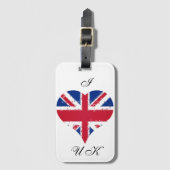 Ik hoor Engeland Britse vlag Bagagelabel (Voorkant (verticaal))