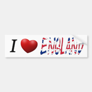 Ik hoor Engeland op Union Jack Flag bscn Bumpersticker