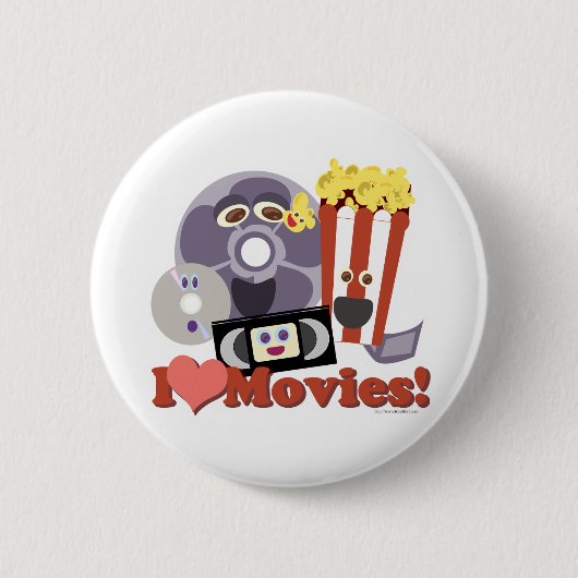 Ik hoor films! ronde button 5,7 cm (Voorkant)