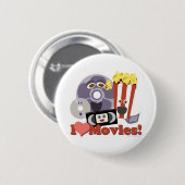 Ik hoor films! ronde button 5,7 cm (Voorkant /achterkant)