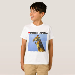 Ik hoor Giraffes in Zuid-Afrika Blauwe Sky T-shirt