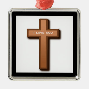 "IK HOOR GOD" KROSS METALEN ORNAMENT