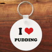 Ik hoor graag dat ik gek ben op pudding sleutelhanger (Voorkant)