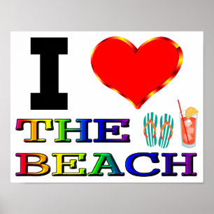 Ik hoor het strand poster