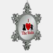 Ik hoor het Waltz Pewter Snowflake Ornament (Links)