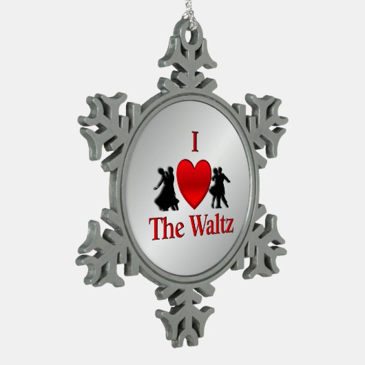 Ik hoor het Waltz Pewter Snowflake Ornament (Links)