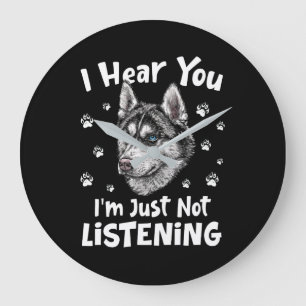 Ik hoor je gewoon niet naar Siberian Husky. Grote Klok