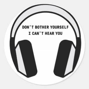 IK HOOR JE RONDE STICKER