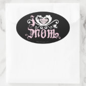 Ik hoor mama roze ovale sticker (Tas)