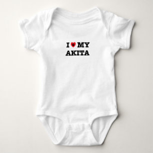 Ik hoor mijn Akita Baby Bodysuit