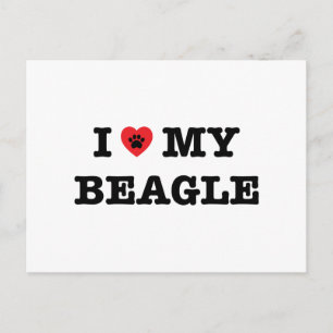 Ik hoor mijn beagle Briefkaart