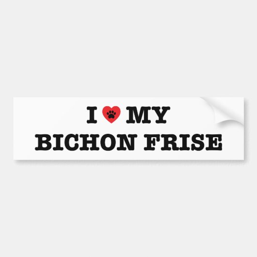 Ik hoor mijn Bichon Frise Bumpersticker (Voorkant)