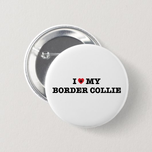 Ik hoor mijn Border Collie Button (Voorkant /achterkant)