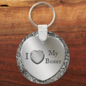 Ik hoor mijn Boxer Heart Keychain (Voorkant)