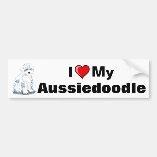 Ik hoor mijn Bumpersticker van Aussiedoedelen (Voorkant)