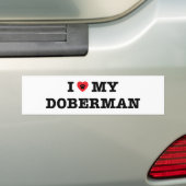Ik hoor mijn Doberman Bumpersticker (Op auto)