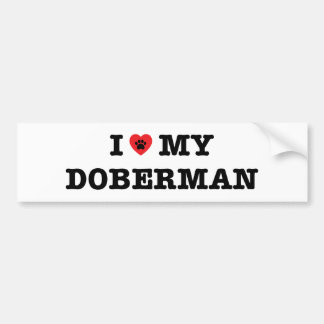 Ik hoor mijn Doberman Bumpersticker