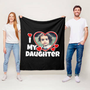 Ik hoor mijn dochter persoonlijk foto zwart fleece deken