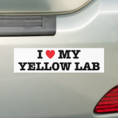 Ik hoor mijn gele Bumpersticker (Op auto)