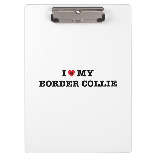 Ik hoor mijn grenscollie klembord (Voorkant)