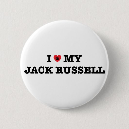 Ik hoor mijn Jack Russell Button (Voorkant)