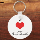 Ik hoor mijn labradoedle Sleutelhanger (Voorkant)