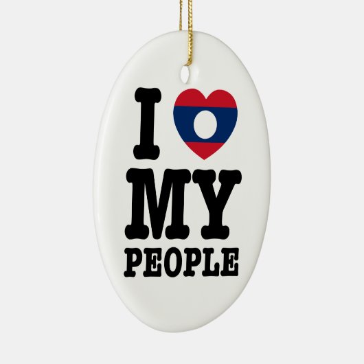 Ik hoor mijn Laotiaanse mensen Keramisch Ornament (Rechts)