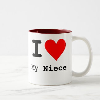 Ik hoor mijn nicht tweekleurige koffiemok