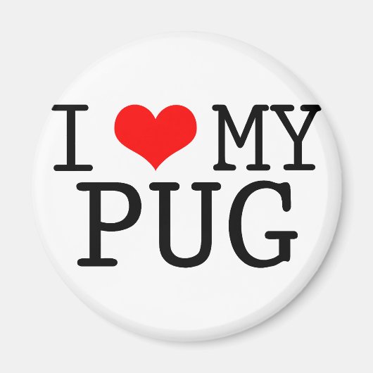 Ik hoor mijn pug magneet (Voorkant)