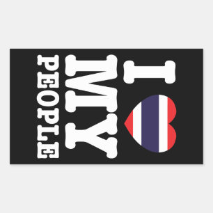 Ik hoor mijn Thaise mensen Rechthoekige Sticker