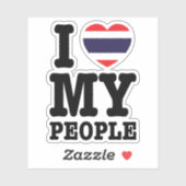 Ik hoor mijn Thaise mensen Sticker (Vel)