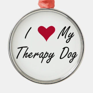 Ik hoor mijn therapiehond metalen ornament