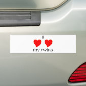 Ik hoor mijn tweelingen bumpersticker (Op auto)