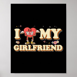 Ik hoor mijn Vriendin Valentijn Groovy Couple Poster